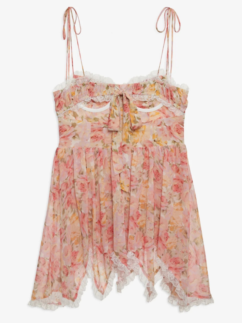 Riley Sling Floral Printed Mini Dress