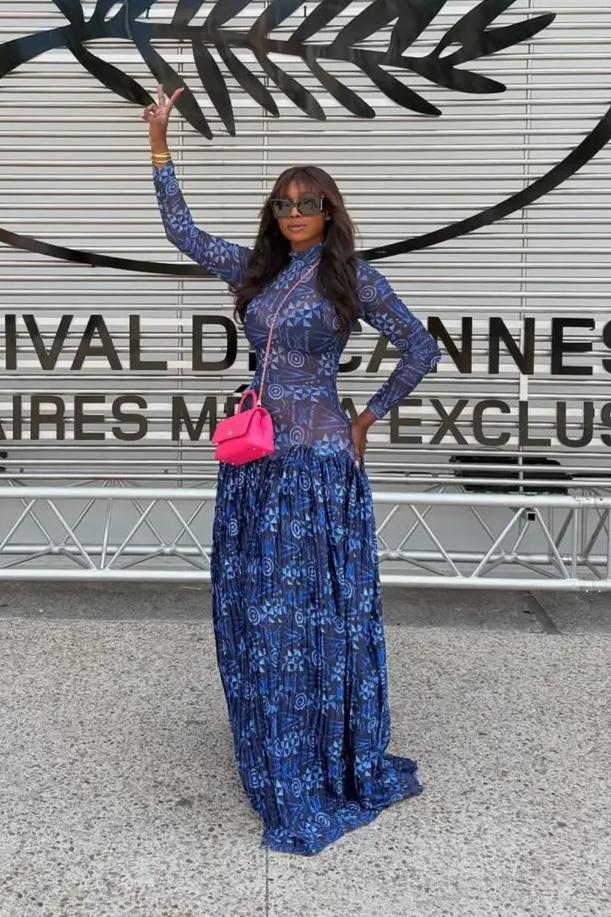 Lena Mesh Long Sleeve Maxi Dress