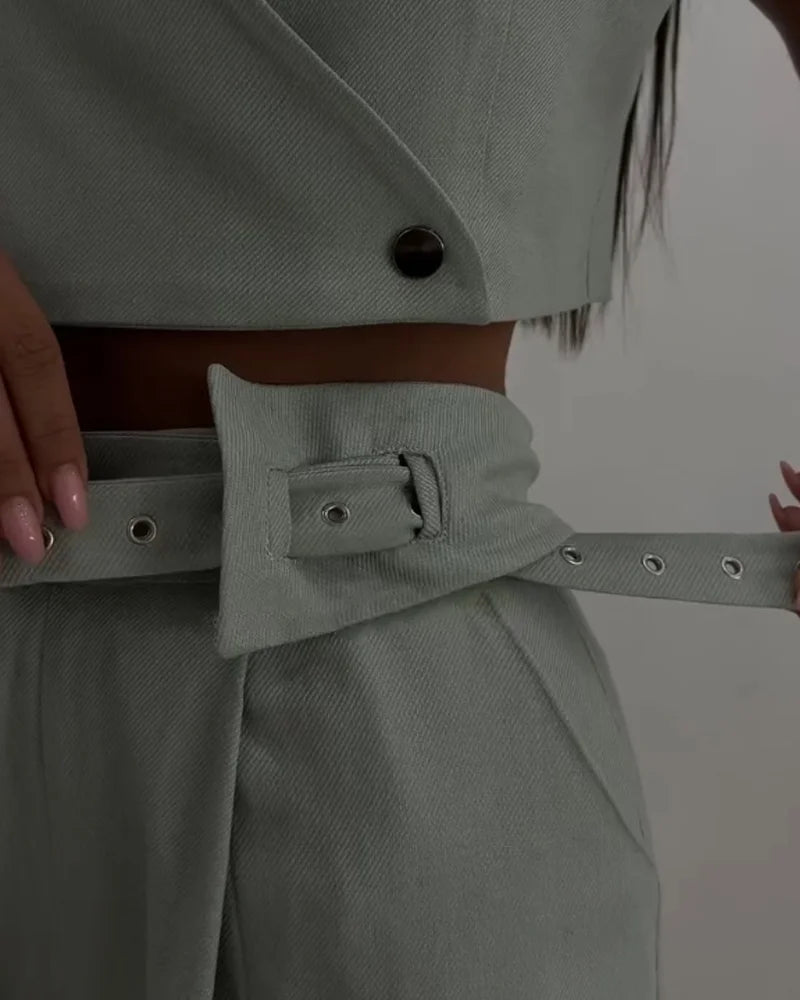 Lauren V-neck Vest Top Pants