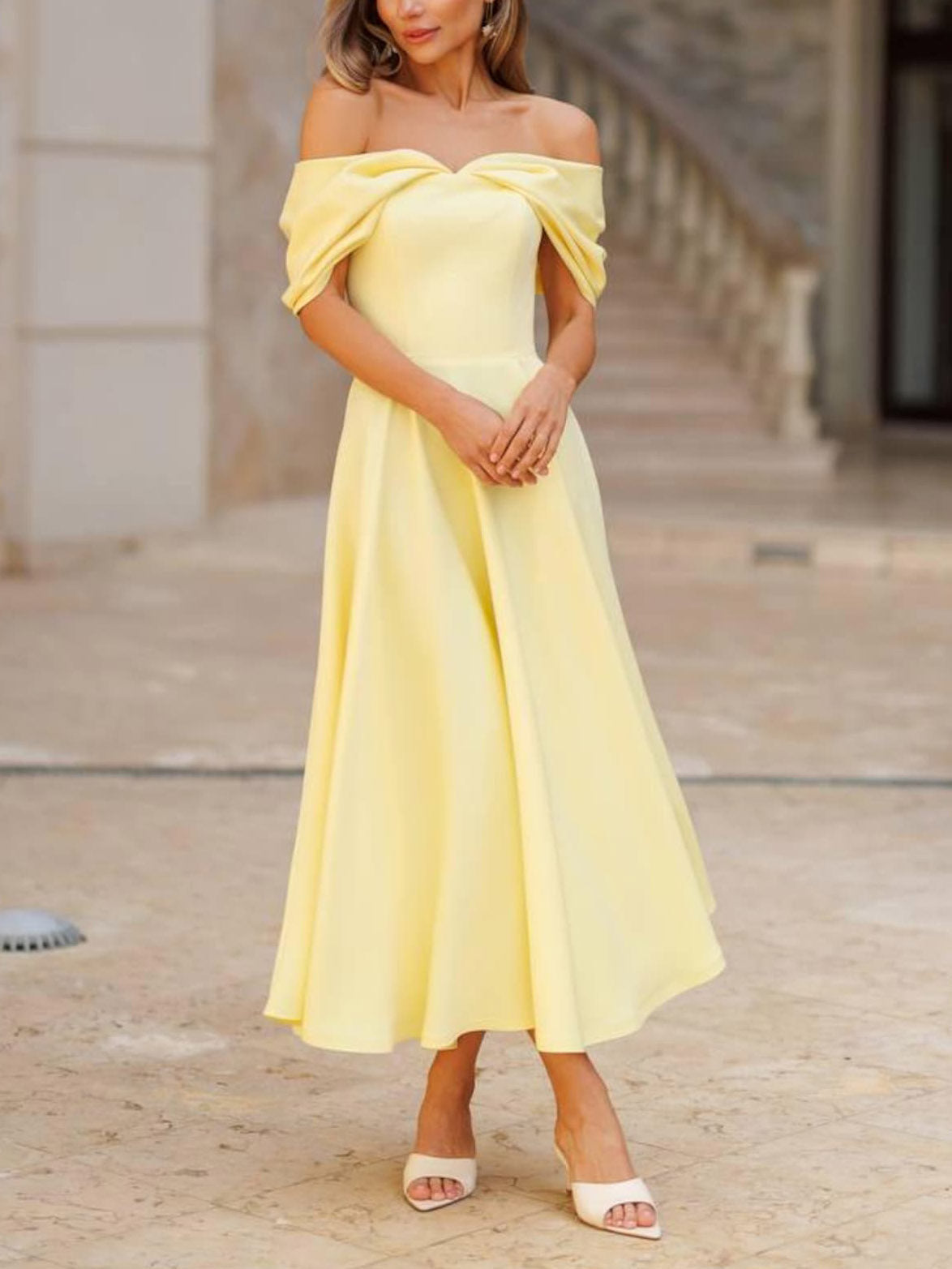 Veena Off-the-shoulder Draped Maxi Dress