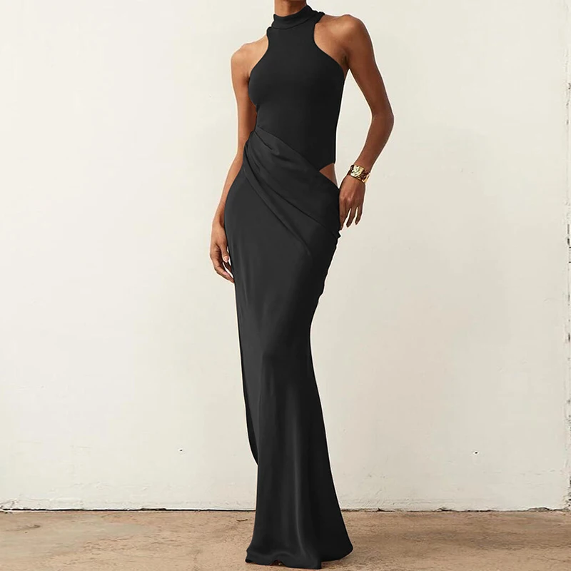 Kelsey Hight Waist Wrap Hip Long Dress