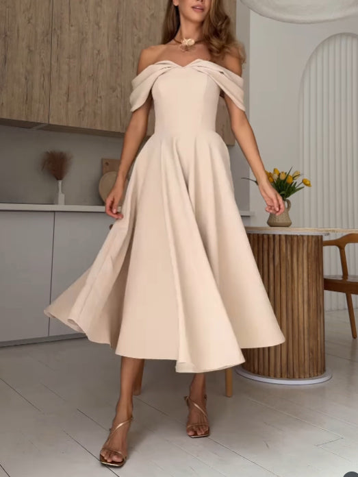 Veena Off-the-shoulder Draped Maxi Dress