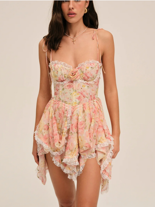 Riley Sling Floral Printed Mini Dress