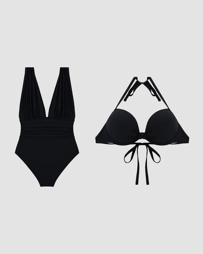 Sol Shaping Deep Plunge Bikini Set