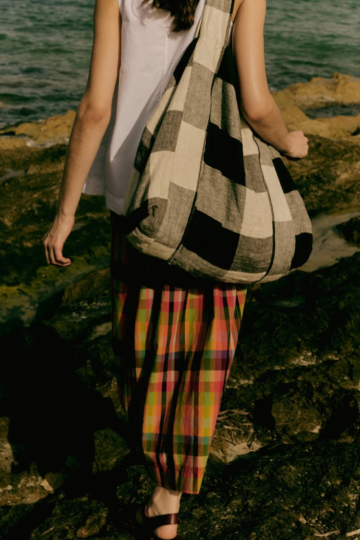 Penny Pleated Check Multicolor Skirt
