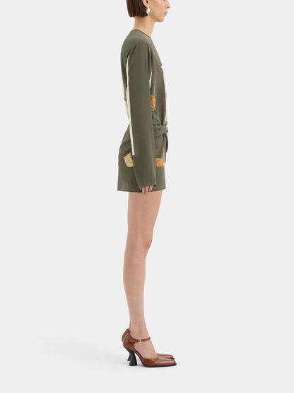 Constance Long Sleeve Twist Mini Dress
