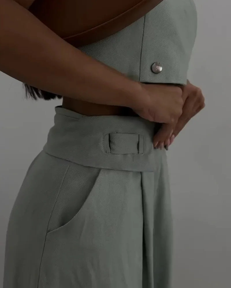 Lauren V-neck Vest Top Pants