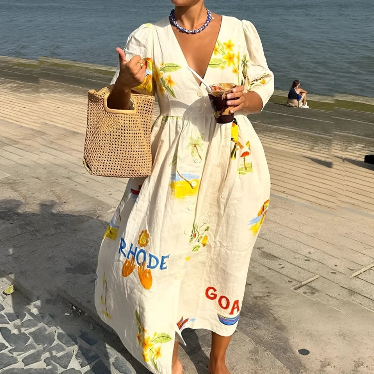 Riley Printed Boho Maxi Dress