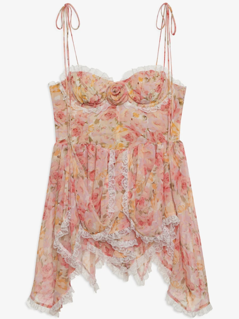 Riley Sling Floral Printed Mini Dress