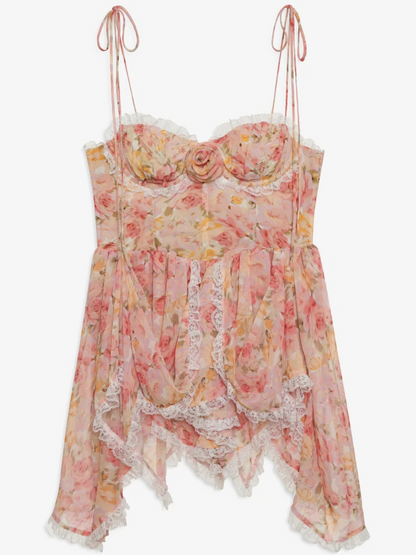 Riley Sling Floral Printed Mini Dress