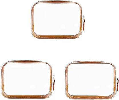 3 Packs Clear Approved Toiletry Bag-Clear Makeup Bag for Women