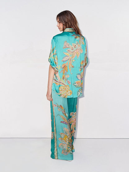 Emerald Luxe Oversized  Shirt