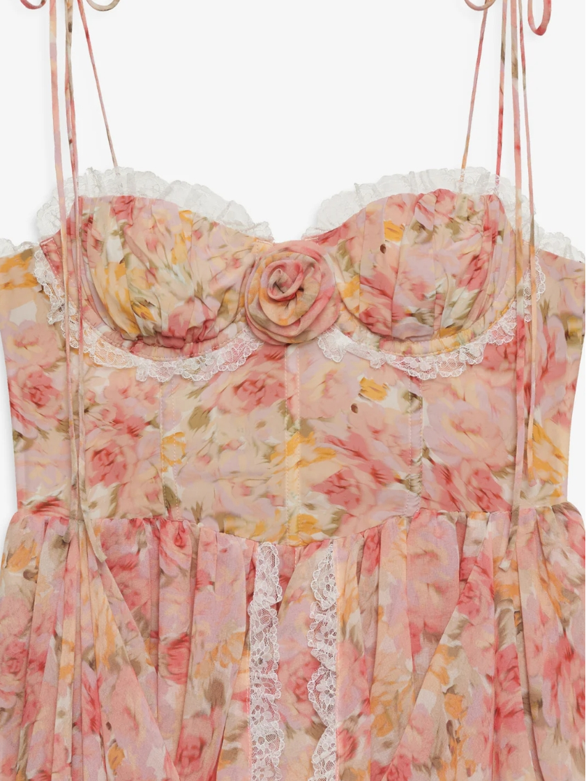 Riley Sling Floral Printed Mini Dress