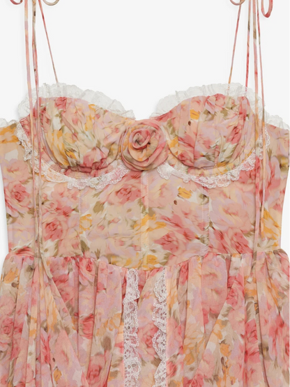 Riley Sling Floral Printed Mini Dress