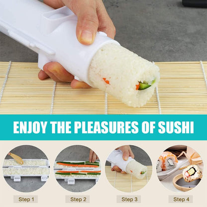 Sushi Making Kit, 22 in 1 Perfect DIY Sushi Making Set with Sushi Knife, 2 Sushi Mats, Rice Bazooka, Dipping Plate, Avocado Slicer,Chopsticks & More