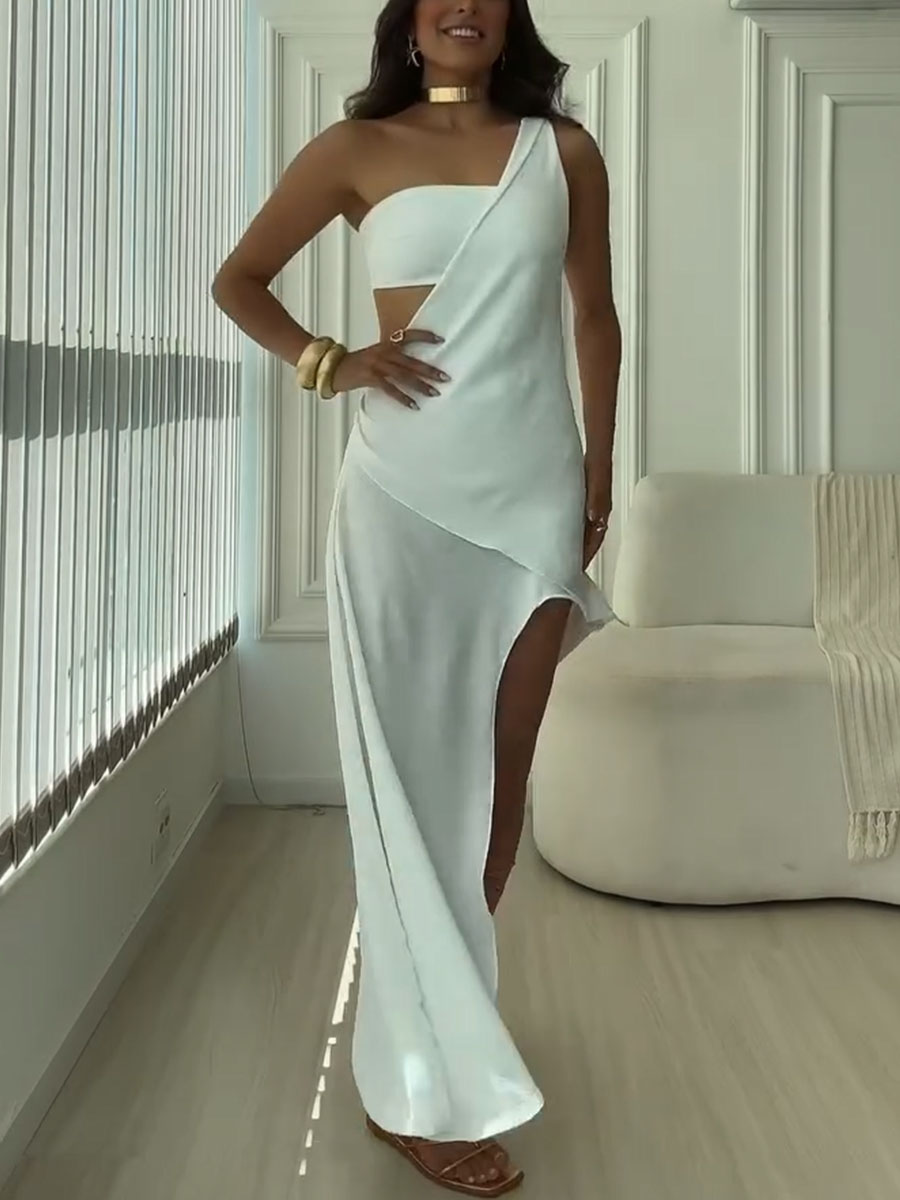 Jalen Asymmetrical Bodycon Slit Dress