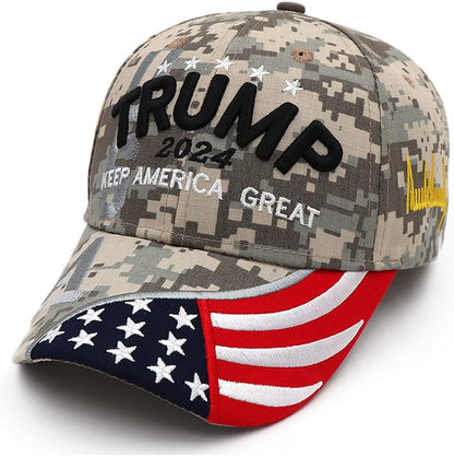 Trump 2024 Hat Donald Trump Hat 2024 MAGA Keep America Great Hat Camo USA Embroidered Adjustable Baseball Cap