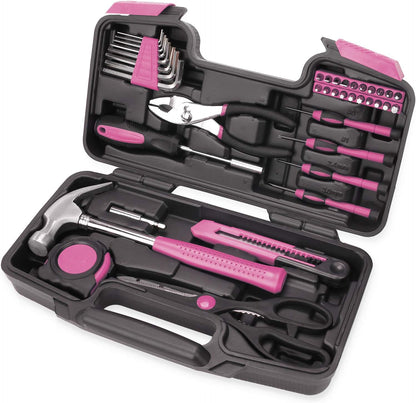 40-Piece All Purpose Household Pink Tool Kit for Girls