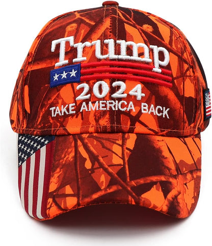 Trump 2024 Hat Donald Trump Hat 2024 MAGA Keep America Great Hat Camo USA Embroidered Adjustable Baseball Cap