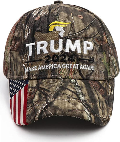 Trump 2024 Hat Donald Trump Hat 2024 MAGA Keep America Great Hat Camo USA Embroidered Adjustable Baseball Cap