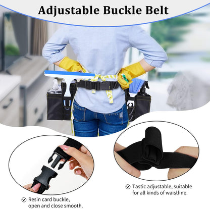 Cleaning Belt,Tool Pouch Waist Apron with Pockets Cleaning Supplies for Housekeeping Water-Resistant Cleaning Caddy Aprons for Cleaning Work