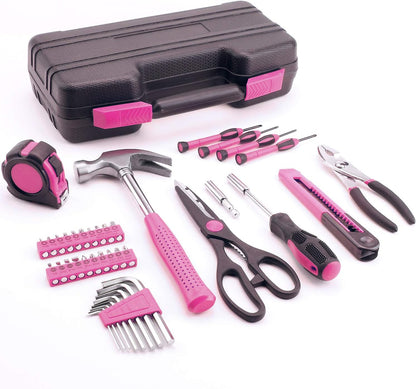 40-Piece All Purpose Household Pink Tool Kit for Girls