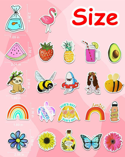 200Pcs Water Bottle Stickers for Kids, Cute Stickers for Water Bottles, Vinyl Waterproof Stickers Aesthetic Laptop Sticker Pack Classroom Prizes Skateboard Stickers for Kids Teens Girls Students