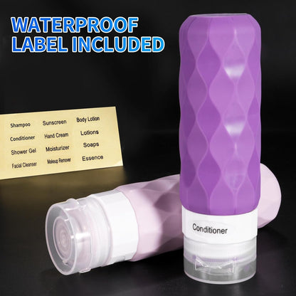 Travel Bottles Leak Proof, Tsa Approved 3Oz Silicone Travel Size Bottles