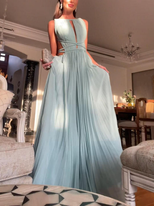 Lynn Elegant Hollow Back Maxi Dress