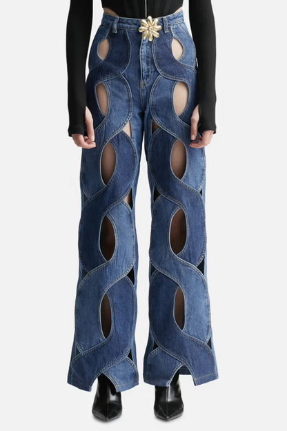 Abigail  Hollow Denim Jeans