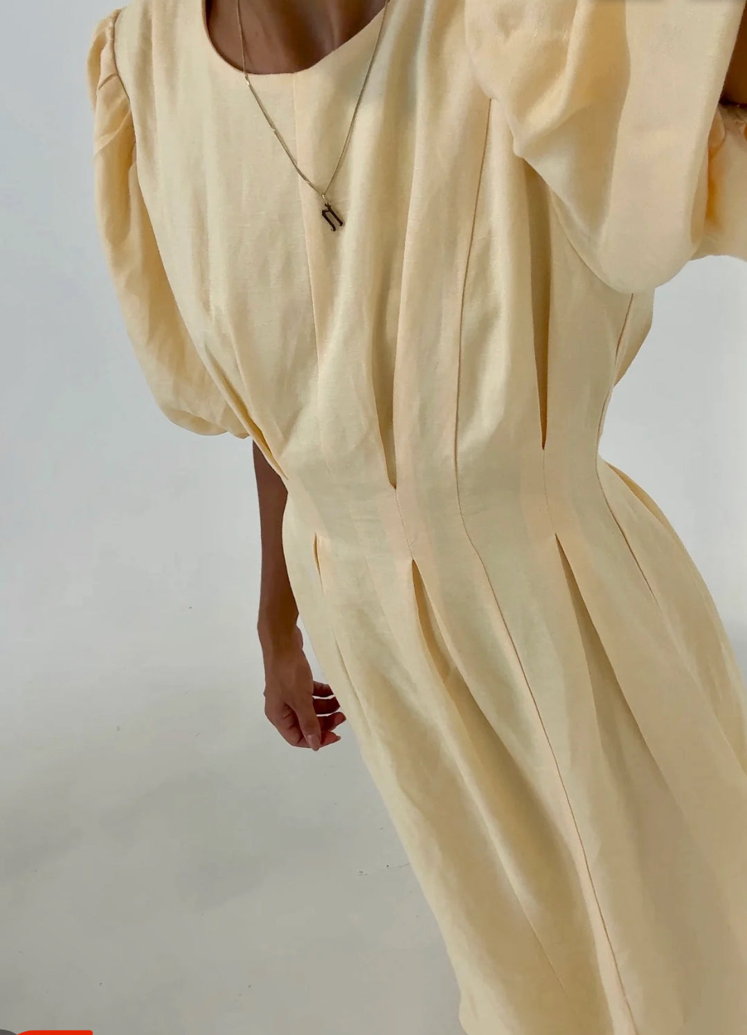 Ellen Puff Sleeves Yellow Maxi Dress