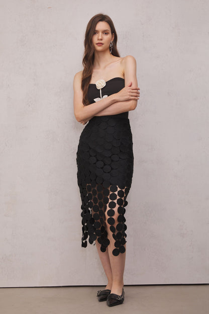 Mya Fringe Maxi Skirt