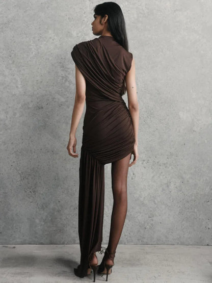 Madison Draped Ruched Mini Dress