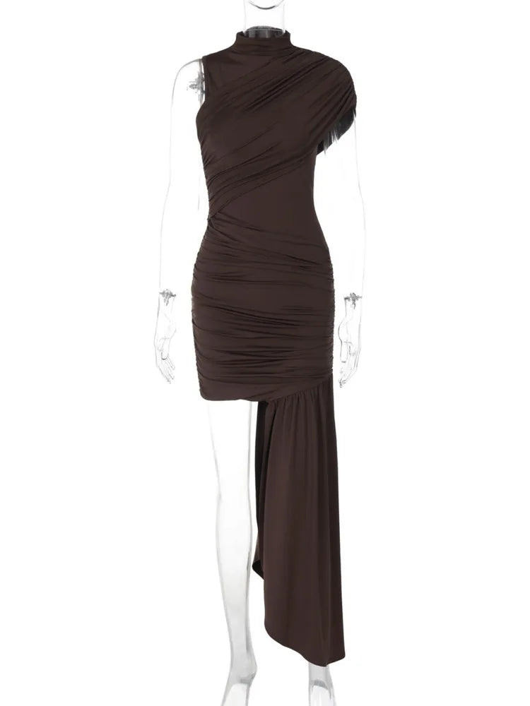 Madison Draped Ruched Mini Dress