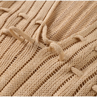 Salma Sequin Knitted Gold Long Dress