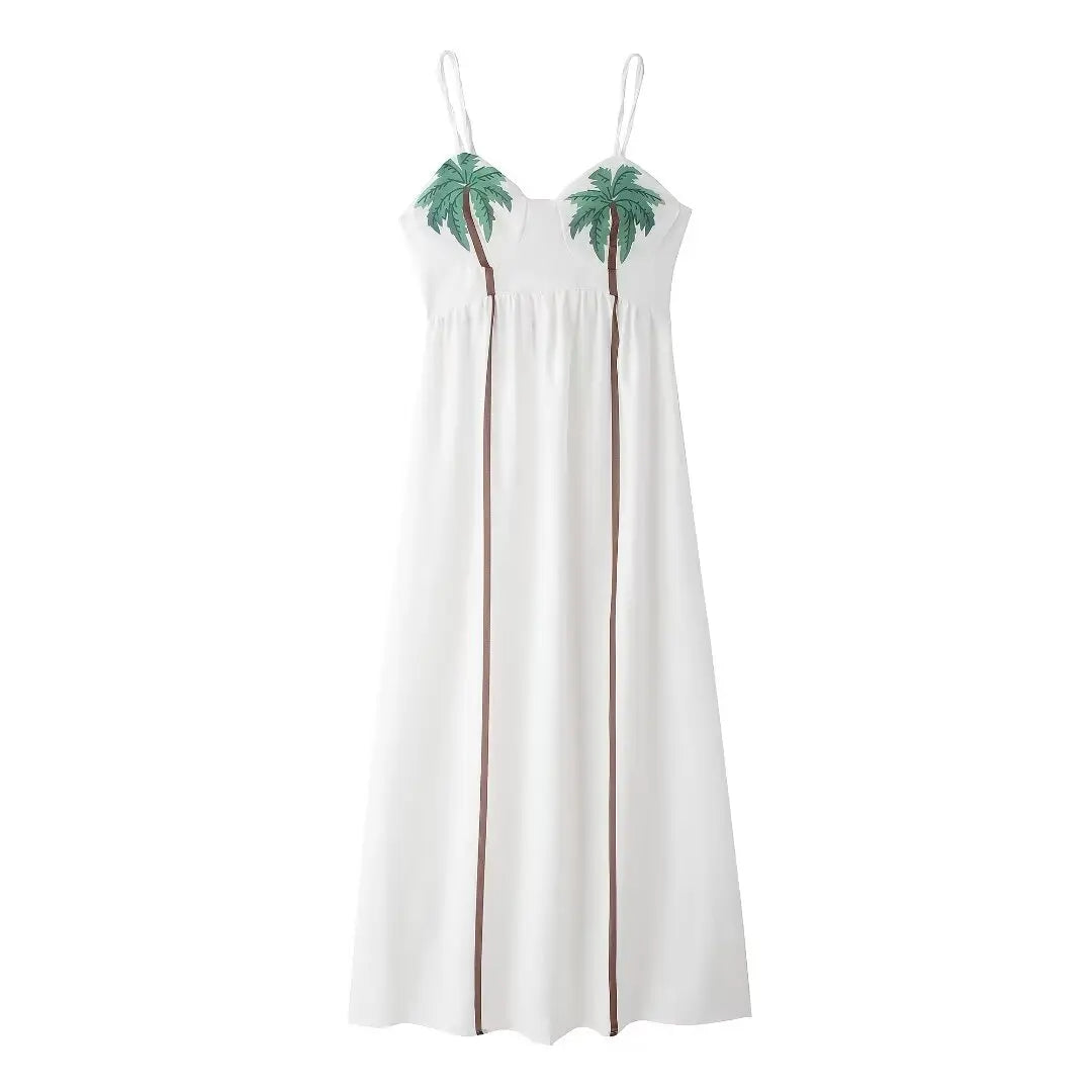 Oasis Palm Trees Maxi Dress