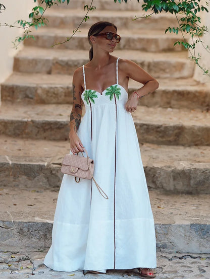 Oasis Palm Trees Maxi Dress
