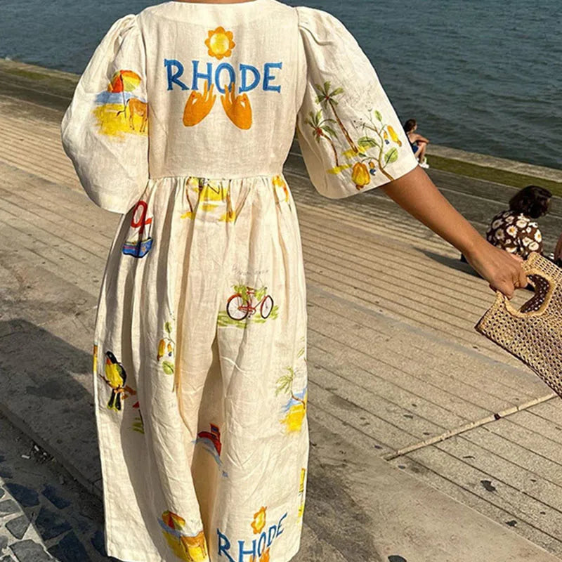 Riley Printed Boho Maxi Dress