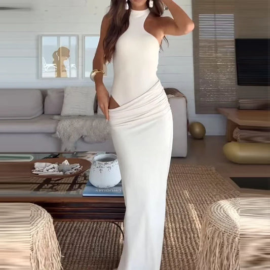 Kelsey Hight Waist Wrap Hip Long Dress