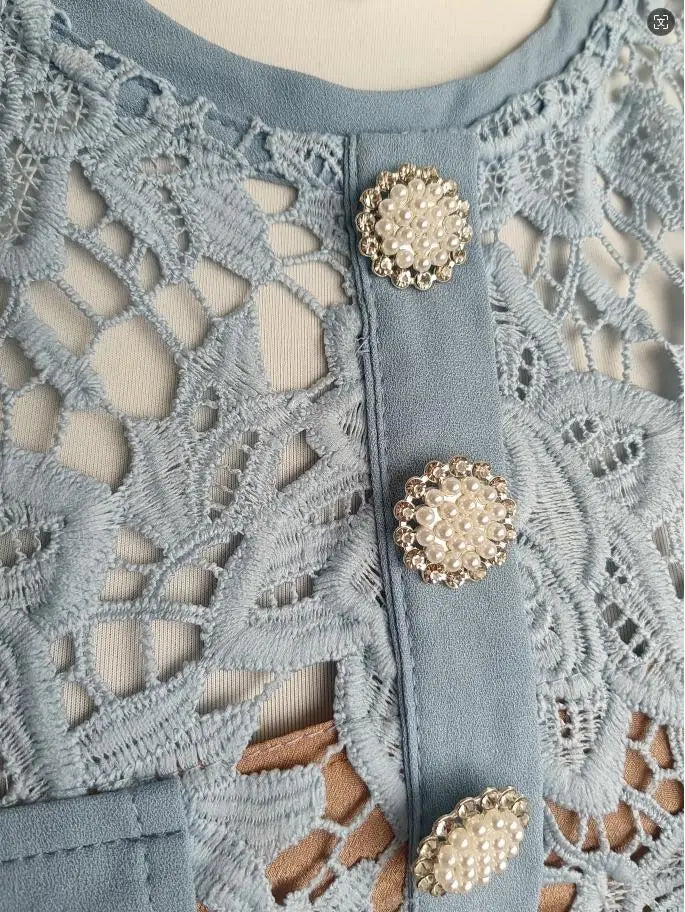 Emilia Embroidered Floral Lace Short Dress