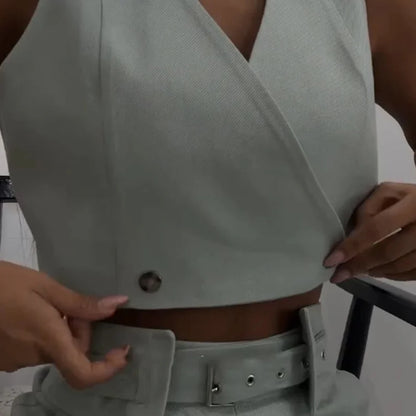Lauren V-neck Vest Top Pants