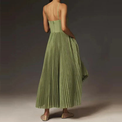 Stella Bustier Pleated Tulle Fit & Flare Midi Dress